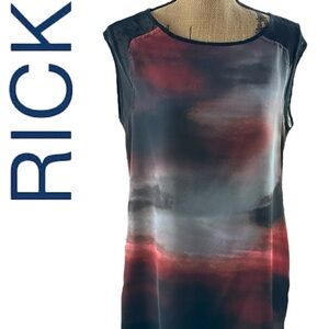 Ricki's Blue and Black Graphic Midi Dress